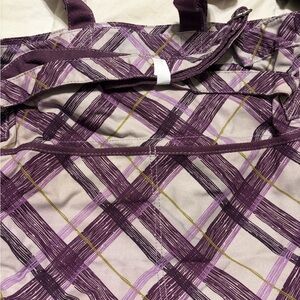 Thirtyone- Metro retro fold over bag. Purple Plaid Women's Shoulder Bag